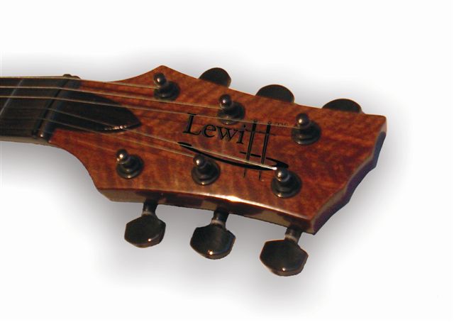 Lewitt Custom electric guitar headstock